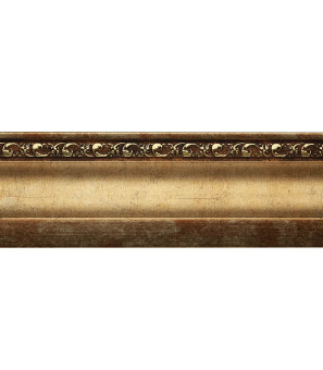 Плинтус (молдинг) из полистирола с к/к 95х12х2400 мм Decomaster античное золото