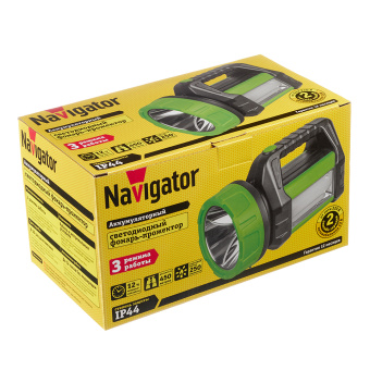 Фонарь Navigator прожектор аккумуляторный 5 Вт + 10 Вт