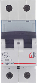 Автомат 2P 32А тип С 6 kA Legrand TX3