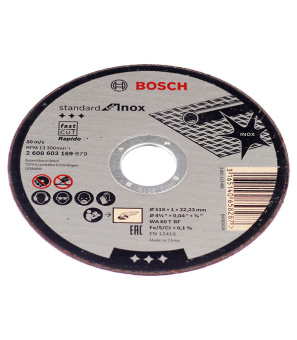 Круг отрезной по нержавеющей стали Bosch (2608603169) 115х22х1 мм