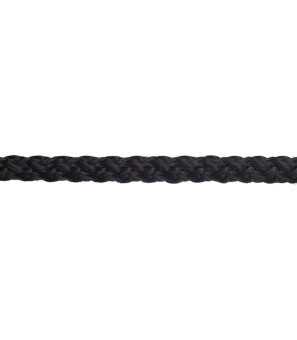 Шнур вязанный полипропиленовый 8 прядей черный d5 мм