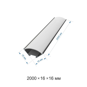 Профиль для светодиодной ленты OGM P8-04 угловой накладной широкий анодированный алюминий 2м комплект