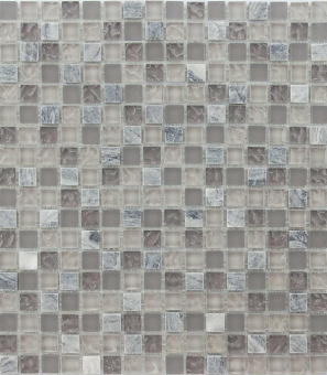 Мозаика Caramelle Sitka из стекла и камня 305х305х4 мм микс поверхностей