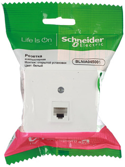 Розетка компьютерная о/у Schneider Electric Blanca белый