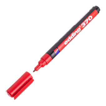 Перманентный маркер Edding 370 красный 1 мм
