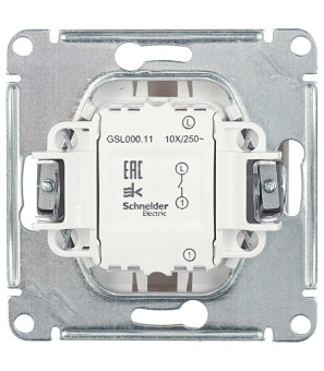 Механизм выключателя oдноклавишного с/у Schneider Electric Glossa титан