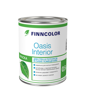 Краска водно-дисперсионная интерьерная Finncolor Oasis Interior белая основа А 0,9 л