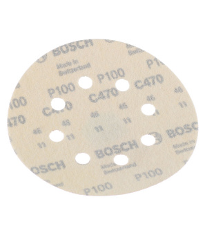 Диск шлифовальный Bosch d125 мм P100 на липучку перфорированный (5 шт.)