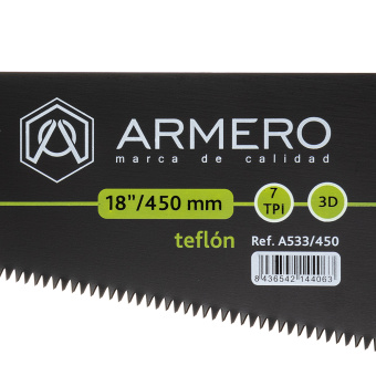 Ножовка по дереву Armero Teflon 450 мм крупный зуб