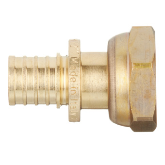 Соединитель прямой Stout (SFA-0019-001612) 16 мм х 1/2 ВР(г) с накидной гайкой латунный