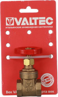 Задвижка клиновая латунный VALTEC (VT.012.G.04) 1/2 ВР(г) х 1/2 ВР(г) вентиль