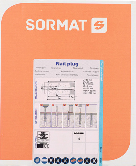 Дюбель-гвоздь Sormat 6x60 мм потайная манжета нейлон (200 шт.)