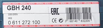 Перфоратор электрический Bosch GBH 240 (611254768) 790 Вт 2,7 Дж SDS-plus