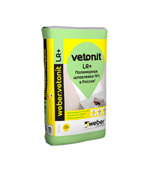 Шпаклевка полимерная Weber.vetonit LR + для сухих помещений белая 25 кг