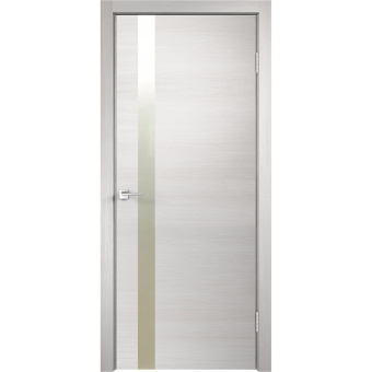 Дверное полотно VellDoris TECHNO Z дуб белый со стеклом экошпон 600x2000 мм