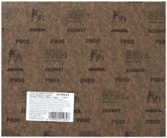 Наждачная бумага Mirka Ecowet Р800 влагостойкая 230х280 мм