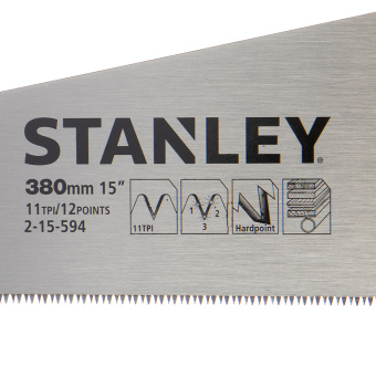 Ножовка по дереву Stanley 380 мм мелкий зуб