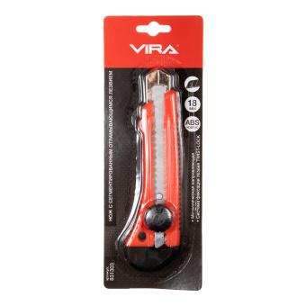 Нож с ломающимся лезвием VIRA пластиковый корпус с винтовым фиксатором 18 мм