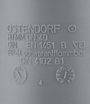 Муфта Ostendorf d40 мм пластиковая для внутренней канализации