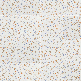 Плитка напольная Нефрит Террацио белая с крошкой 385x385x8,5 мм (6 шт.=0,888 кв.м)