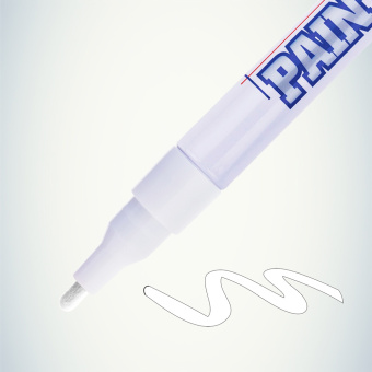 Маркер лаковый для промышленной графики MunHwa Paint Marker Slim белый грифель 2 мм