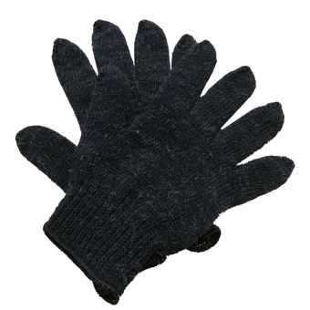 Перчатки х/б полушерсть двойная вязка черные