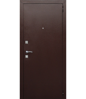 Дверь входная Dominanta правая медный антик - белый ясень 860х2050 мм