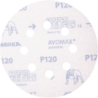 Диск шлифовальный Mirka Antistatic d125 мм P120 на липучку бумажная основа (5 шт.)