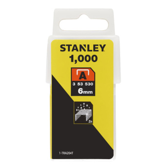 Скобы для степлера Stanley 1-TRA204T тип 53 П-образные 6 мм (1000 шт)