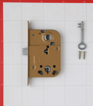 Замок врезной 2014 G для межкомнатной двери под завертку (фисташка) 1 ключ