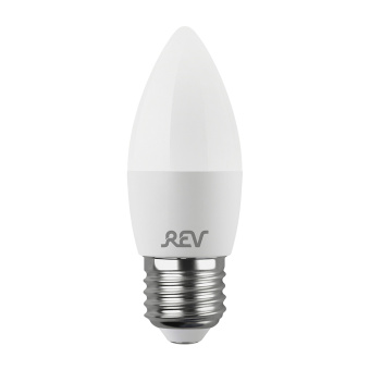 Лампа светодиодная REV Е27 9Вт 2700K теплый свет C37 свеча