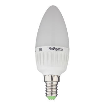 Лампа Navigator светодиодная с пошаговым диммированием свеча C37 7Вт 230В 2700K теплый свет E14