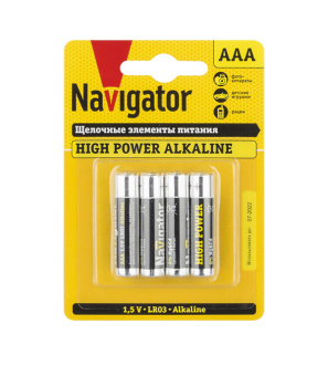 Батарейка NAVIGATOR LR03 1.5V (AAA) (4 шт.)