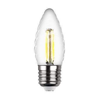Лампа светодиодная REV филаментная E27 7Вт 2700K теплый свет TC37 свеча витая