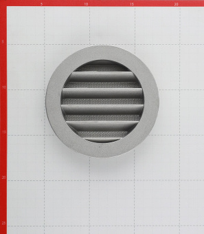 Вентиляционная решетка наружная круглая алюминиевая d125 мм c фланцем d100 мм