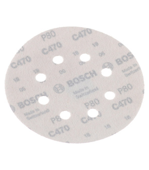 Диск шлифовальный Bosch d125 мм P80 на липучку перфорированный (5 шт.)