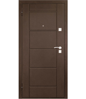 Дверь входная Форпост 73 левая медный антик - орех 860х2050 мм