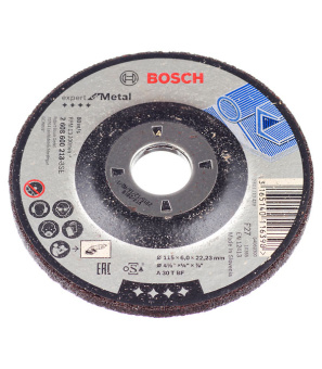 Круг зачистной по металлу Bosch (2608600218) 115х22х6 мм вогнутый