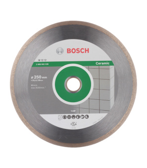 Диск алмазный по керамике Bosch (2608602539) 250x30/25,4x1,6 мм сплошной сухой рез