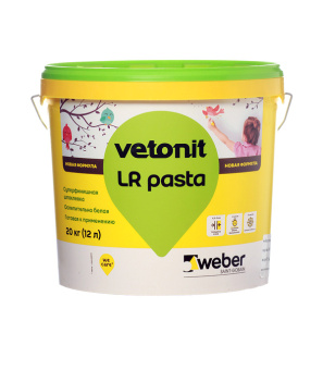 Шпаклевка финишная weber.vetonit LR Pasta 12 л/20 кг