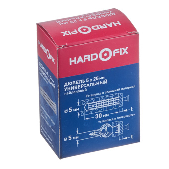 Дюбель универсальный Hard-Fix 5x25 мм нейлон (100 шт.)