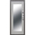 Дверь входная Троя MAXI правая серебряный антик - белый ясень с зеркалом 960х2050 мм