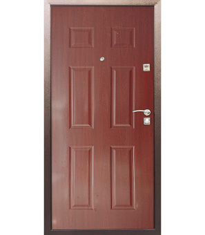 Дверь входная Форпост 73 правая медный антик - орех 860х2050 мм