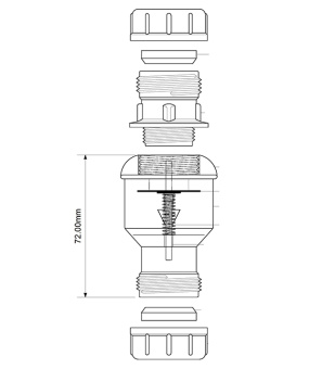 Клапан обратный McAlpine вертикальный с подпружиненной мембраной для внутренней канализации