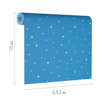 Обои вспененный винил на флизелиновой основе МИР Звезды на синем 24-251-01 (0,53х10 м)