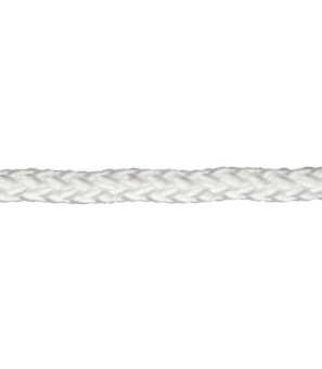 Шнур плетеный полипропиленовый 12 прядей белый d6 мм повышенной плотности