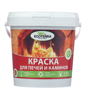Краска для печей Ecoterra красно-коричневая 1 кг