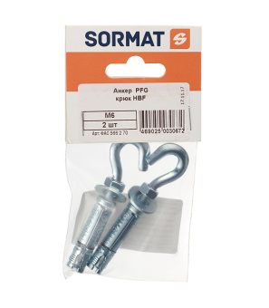 Анкер с крюком Sormat для бетона 6x40 мм (2 шт.)