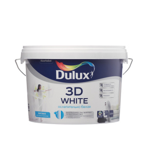 Краска водно-дисперсионная интерьерная Dulux 3D White белая основа BW 2,5 л