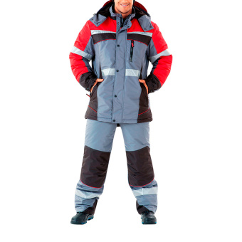 Куртка рабочая утепленная Спец 44-46 рост 158-164 см цвет серый/красный